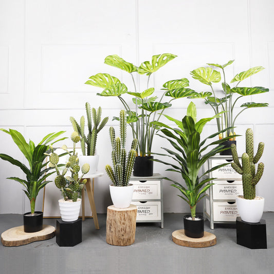 Large Simulation Of Green Plants Potted Indoor Decorative Ornaments